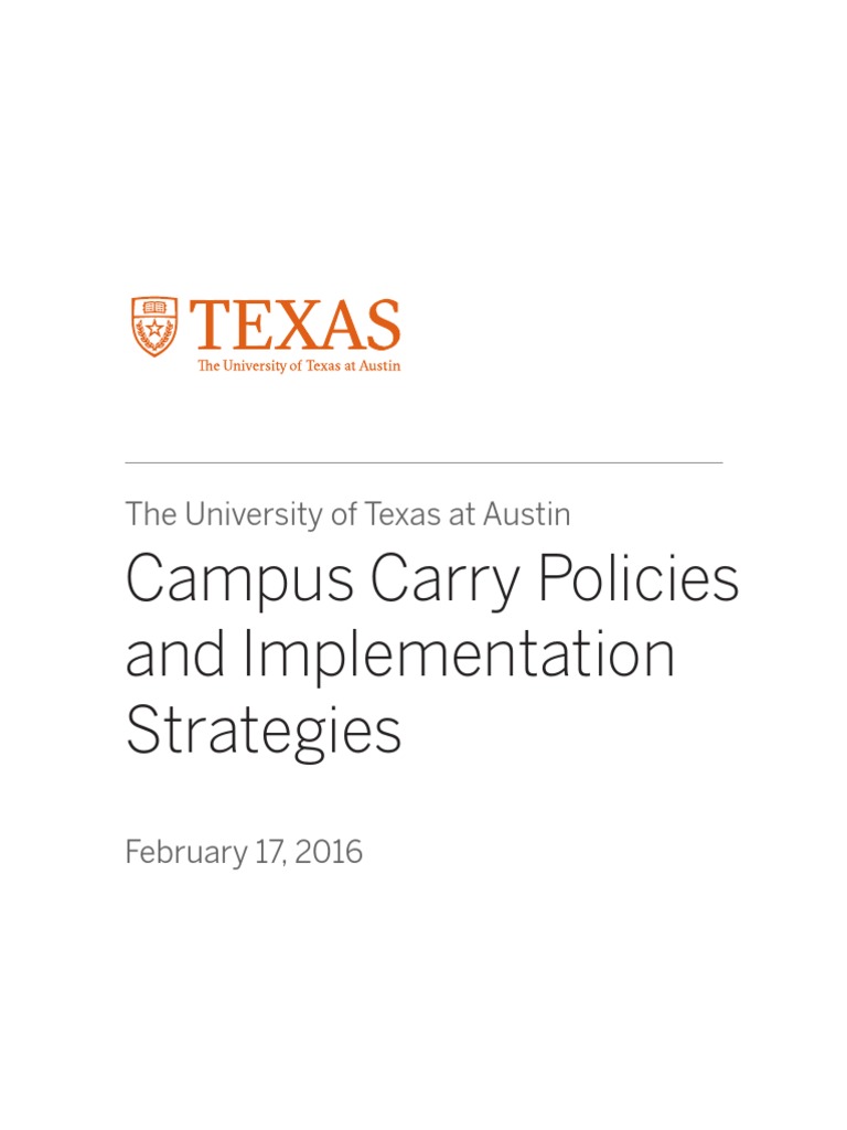 Campus Carry Policies and Implementation Strategies | PDF