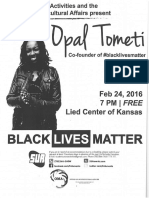 Opal Tometi, Black Lives Matter, Spr 2016