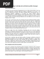 Download Leadership Styles and Behavior Profiles article critiquing by sharmabrijesh SN29957119 doc pdf
