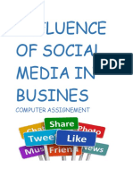 Influence of Social Media in Business