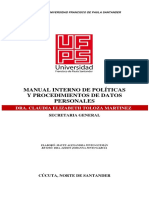 Manual Interno de Politicas y Procedimientos de Datos Personales 2014