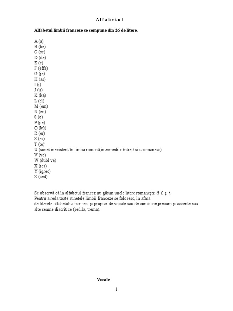 Reguli limba franceza