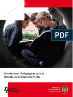 Orientaciones Pedagogicas Filosofia en Educacion Media