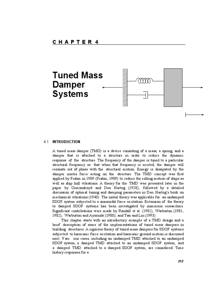 Tuned Mass Damper Systems Explained | PDF | Mechanics | Motion (Physics)