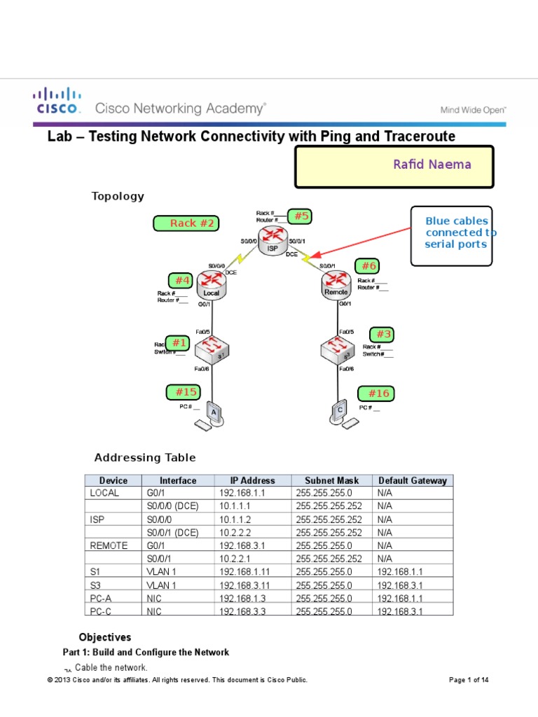 (2016!02!13) 7.3.2.7 Lab - Testing Network Connectivity With Ping and ...