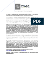 Furs Coes Postdoc 2016convocatoria para Posición de Postdoctorante COES - FURS