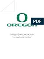 University of Oregon Social Media Audit and Plan
