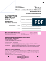 Maths Specialist 3C3D Calc Assumed Exam 2013