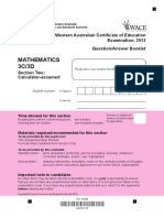 Mathematics Stage 3C 3D Calc Assumed Exam 2013