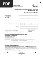 Physics Stage 3 Exam 2013