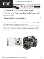 Download What is the difference between DSLRs and Normal Digital Cameras _pdf by SabariMechy SN299623318 doc pdf