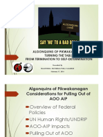 Algonquins of Pikwakanagan Presentation Feb 17 2016.