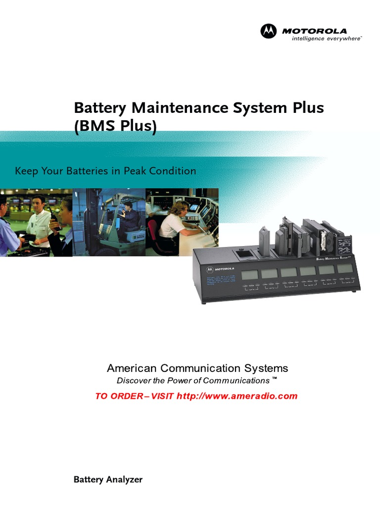 Motorola Battery Maintenance BMS Plus | PDF | Lithium Ion Battery ...