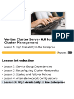 Veritas Cluster Server 6.0 For UNIX: Cluster Management: Lesson 5: High Availability in The Enterprise
