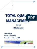 Semester III Assgn I Total Quality Management