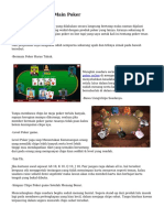 Teknik & Strategi Main Poker