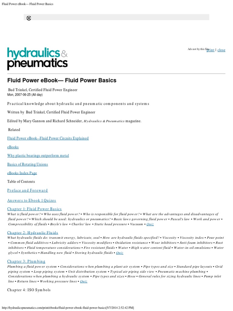 Fluid Power Ebook Fluid Power Basics PDF