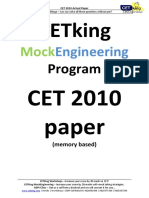 CET 2010 Actual Paper Revised 1.1