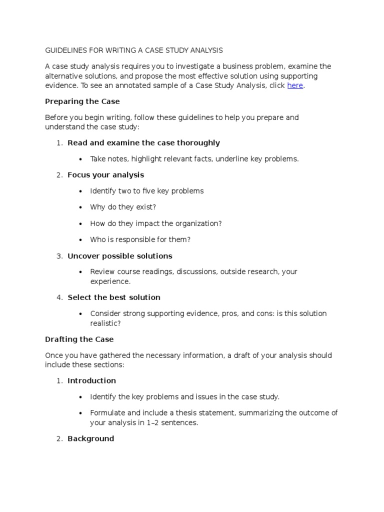 Judging criteria for case study image