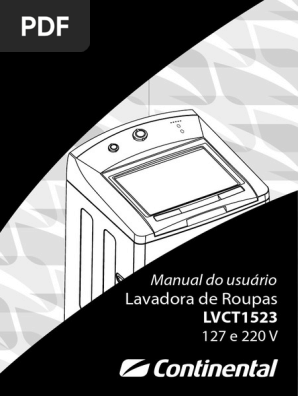 Manual Lavadora Continental Evolution