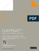 GAMSAT Info Booklet 2016