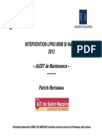 Audit de Maintenance Part1 2012-2013