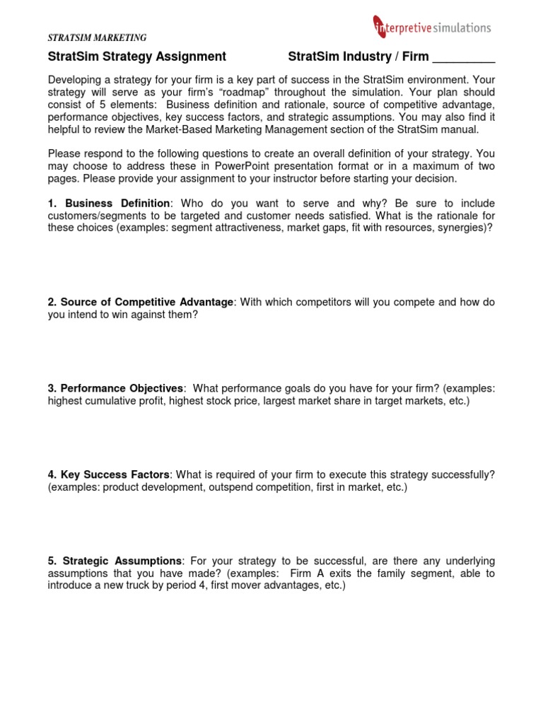 Business strategy assignment 1 image