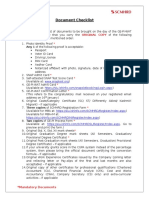 SCMHRD Document Checklist