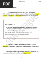 2 Analytic Function