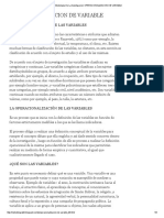 Metodología de La Investigacion - Operacionalizacion de Variable