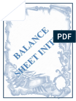 Balance Sheet Initial