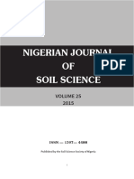 Nigerian Journal of Soil Science Vol 25 2015 PDF
