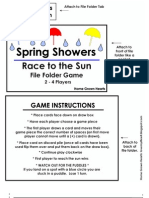Spring Showers Race to the Sun File Folder Game