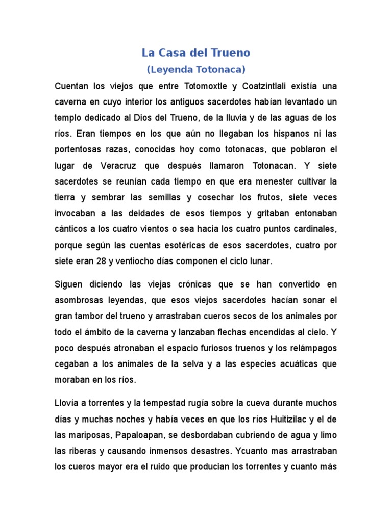 La Casa Del Trueno PDF Sacerdote