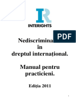 Interights Nediscriminarea Manual RO