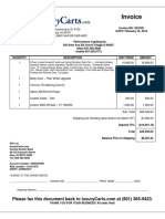 Golf Cart Invoice