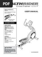 Healthrider 1250 User Manual