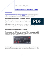 Membuka Password Windows 7