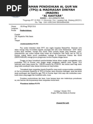 Contoh Surat Pemberitahuan Spp