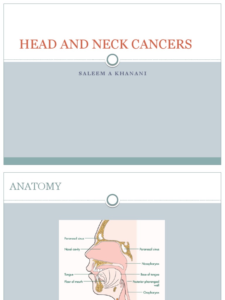 Head and Neck Cancer Overview | PDF | Head And Neck Cancer | Cancer