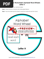 Alphabet Wordwheel h phonics