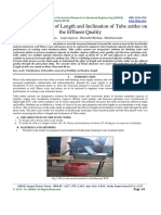 Study of the Effect of Length and Inclination of Tube settler on the Effluent Quality