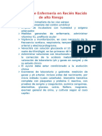 Cuidados de Enfermería en Recién Nacido de Alto Riesgo