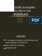Procedure in Hazard Analysis in The Workplace