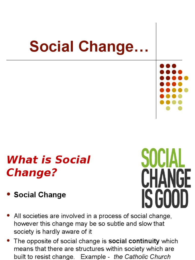 Social Change Sociology Society