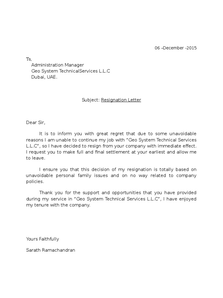 Sarath Resignation Letter Pdf