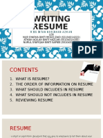 Writing Resume