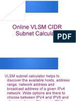 Online VLSM CIDR Subnet Calculator