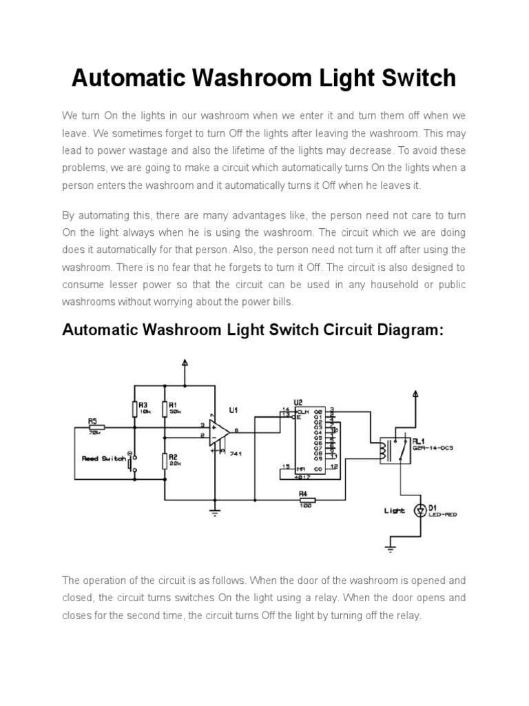BAtch 5 Automatic Washroom Light Switch PDF Relay Switch