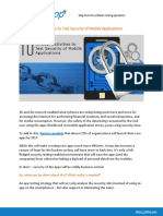 10 Critical Activities To Test Security of Mobile Applications